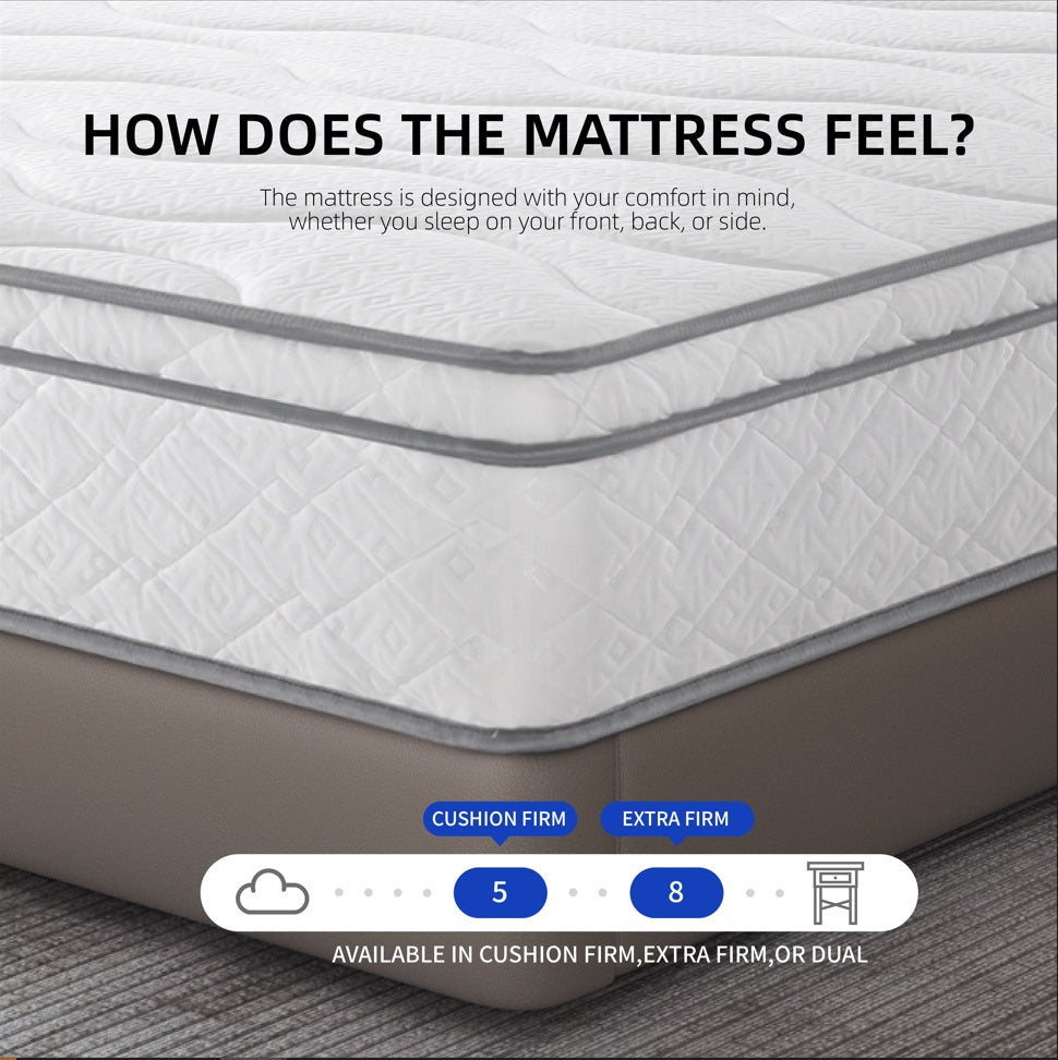 Full Size 10-Inch Hybrid Mattress with Gel Memory Foam and Individually Wrapped Pocket Coils