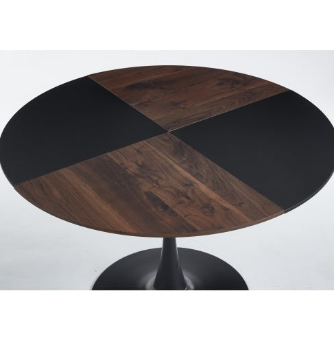 1+4/5-Piece Mid-Century Dining Set with Metal Legs, MDF Table Top, and Pedestal Design – For 4-6 People