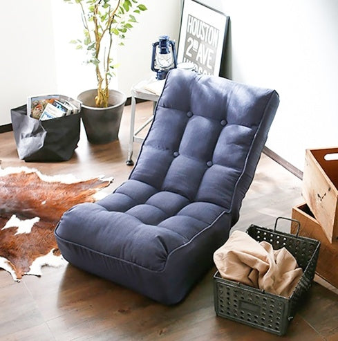 Single Sofa Reclining Chair – Japanese Tatami Chair, Lazy Sofa, Adjustable Leisure Recliner for Balcony or Living Room