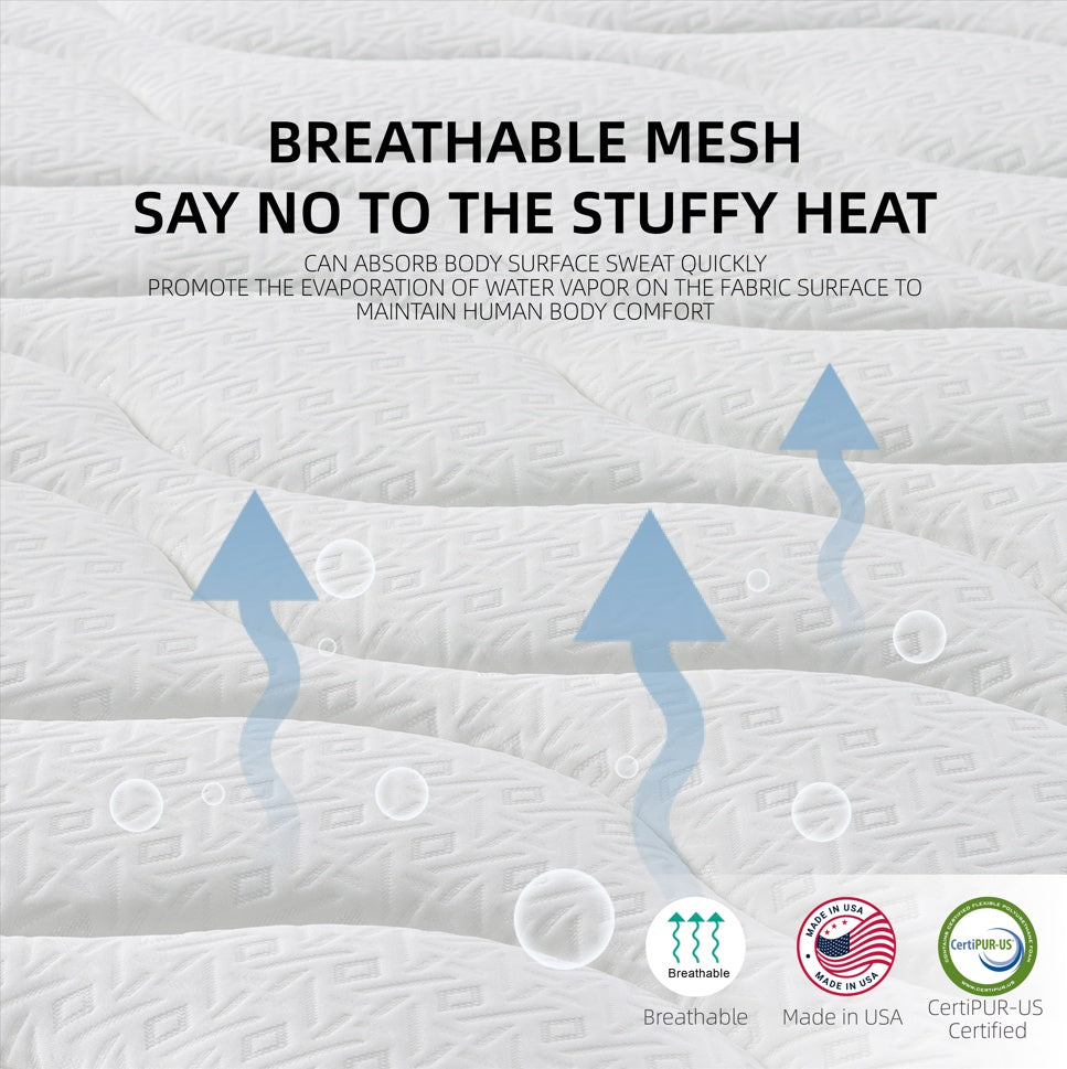 Full Size 10-Inch Hybrid Mattress with Gel Memory Foam and Individually Wrapped Pocket Coils