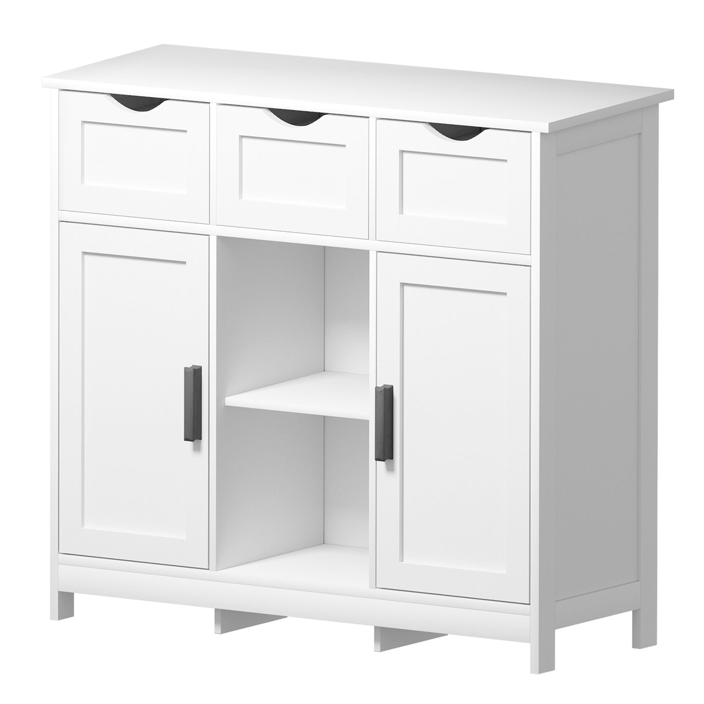 Cabinets with Drawers and Shelves - Living Room, Bedroom, Bathroom Decor Cabinets Furniture, Home Decor - White