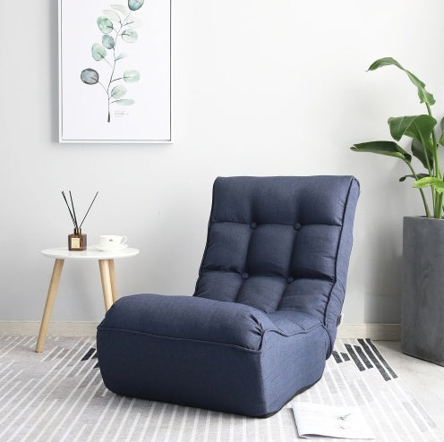 Single Sofa Reclining Chair – Japanese Tatami Chair, Lazy Sofa, Adjustable Leisure Recliner for Balcony or Living Room