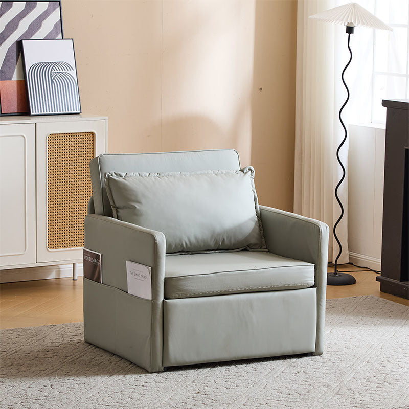 Adult Sleeper Chair Bed – 3-in-1 Convertible Sofa with Pull-Out Bed, USB & Type-C Charging Ports, and Folding Tray Table